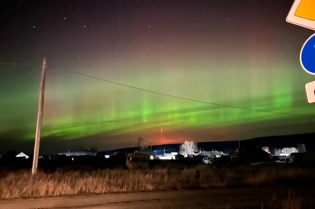    Никто не ожидал в эту ночь полярных сияний. Фото: Телеграм-канал «Иркутский астроном»