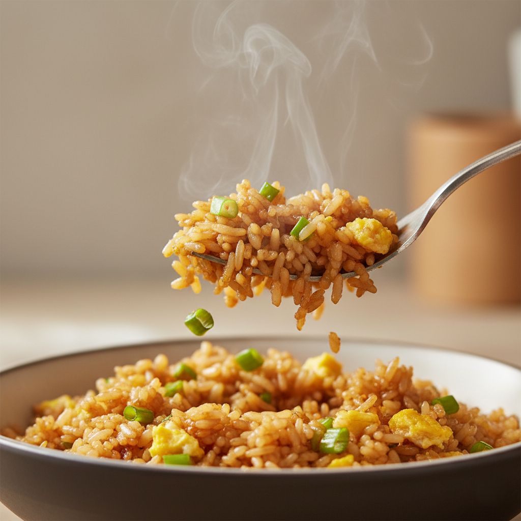 Ленивый Фрид Райс с Яйцом и Зелёным Луком