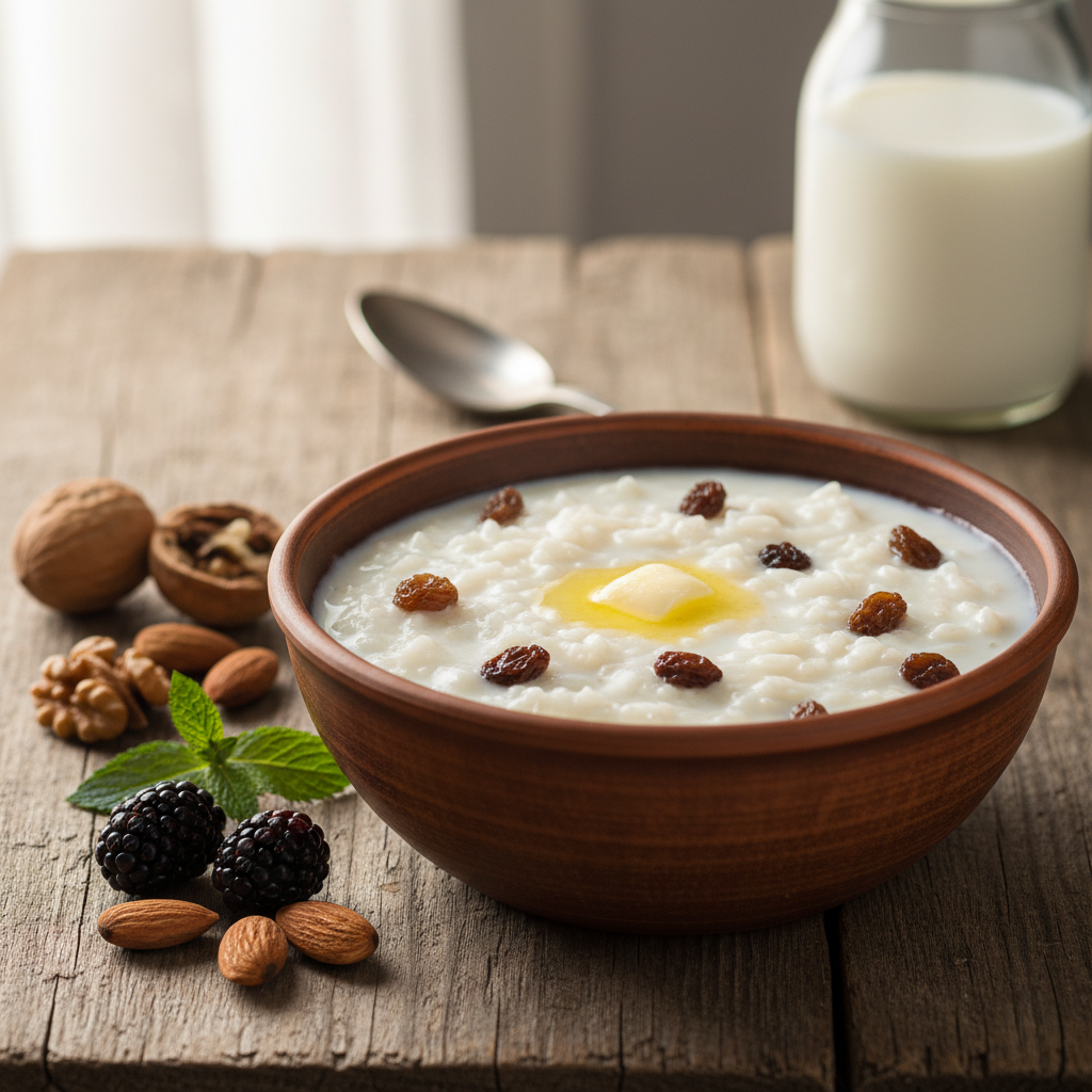 Нежная Молочная Рисовая Каша с Изюмом