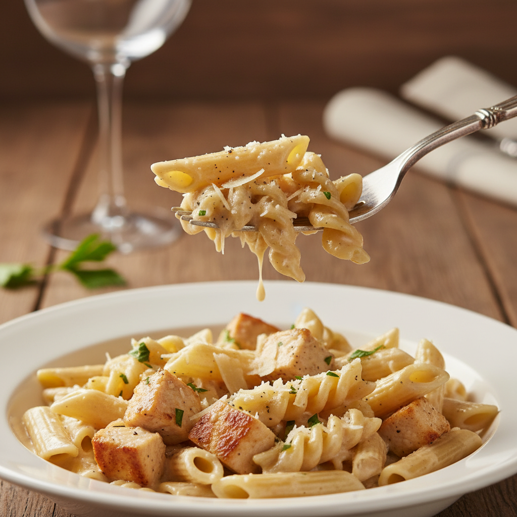 Кремовая Паста с Курицей, Чесноком и Сыром