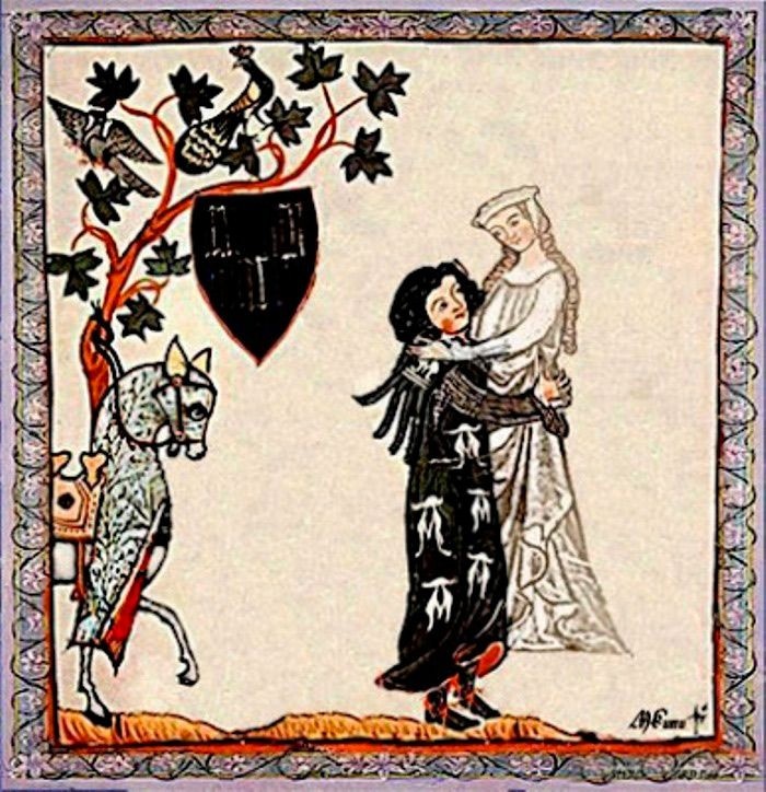 Средневековая миниатюра из Манесского кодекса, ок. 1300 года