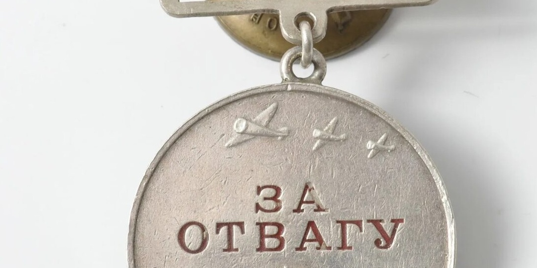 Медаль За отвагу солдата Разина.