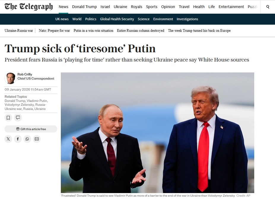    Фото: скриншот статьи The Telegraph