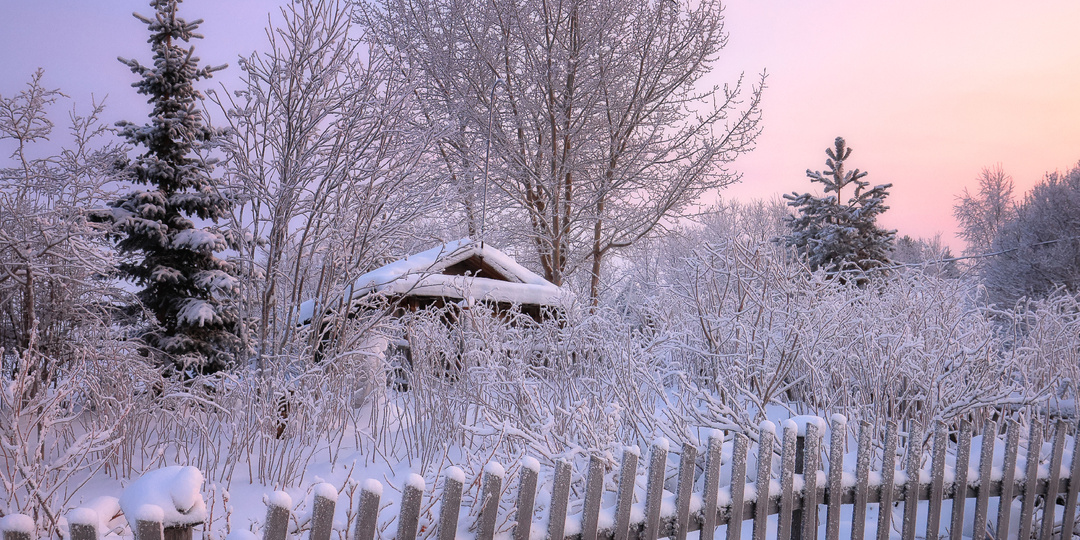 Зимний пейзаж: сказка, застывшая во времени...