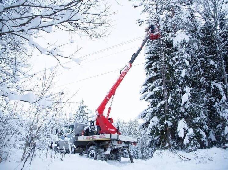     Филиал компании мобилизовал все силы и средства, чтобы вернуть людям электричество. Фото: Россети Северо-Запад