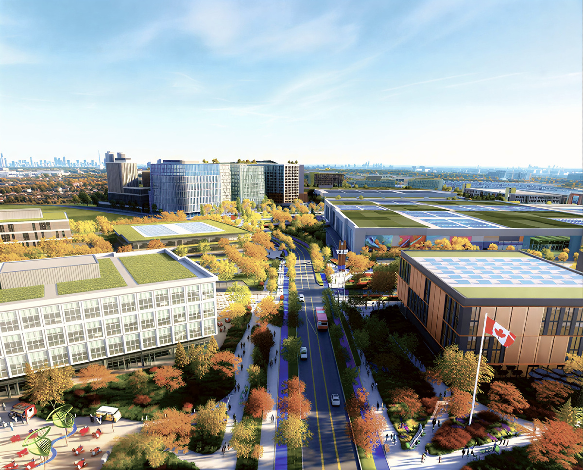 Фото из архива: Визуализация ангарной зоны, превращенной в дорогу в рамках проекта YZD. | Northcrest Developments