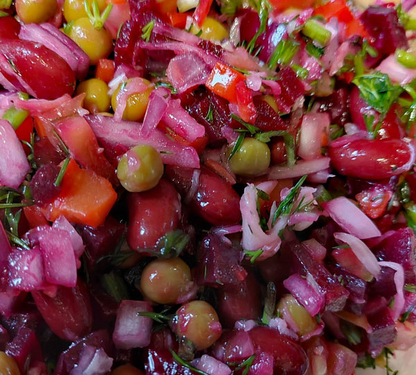 Винегрет с запеченной свёклой