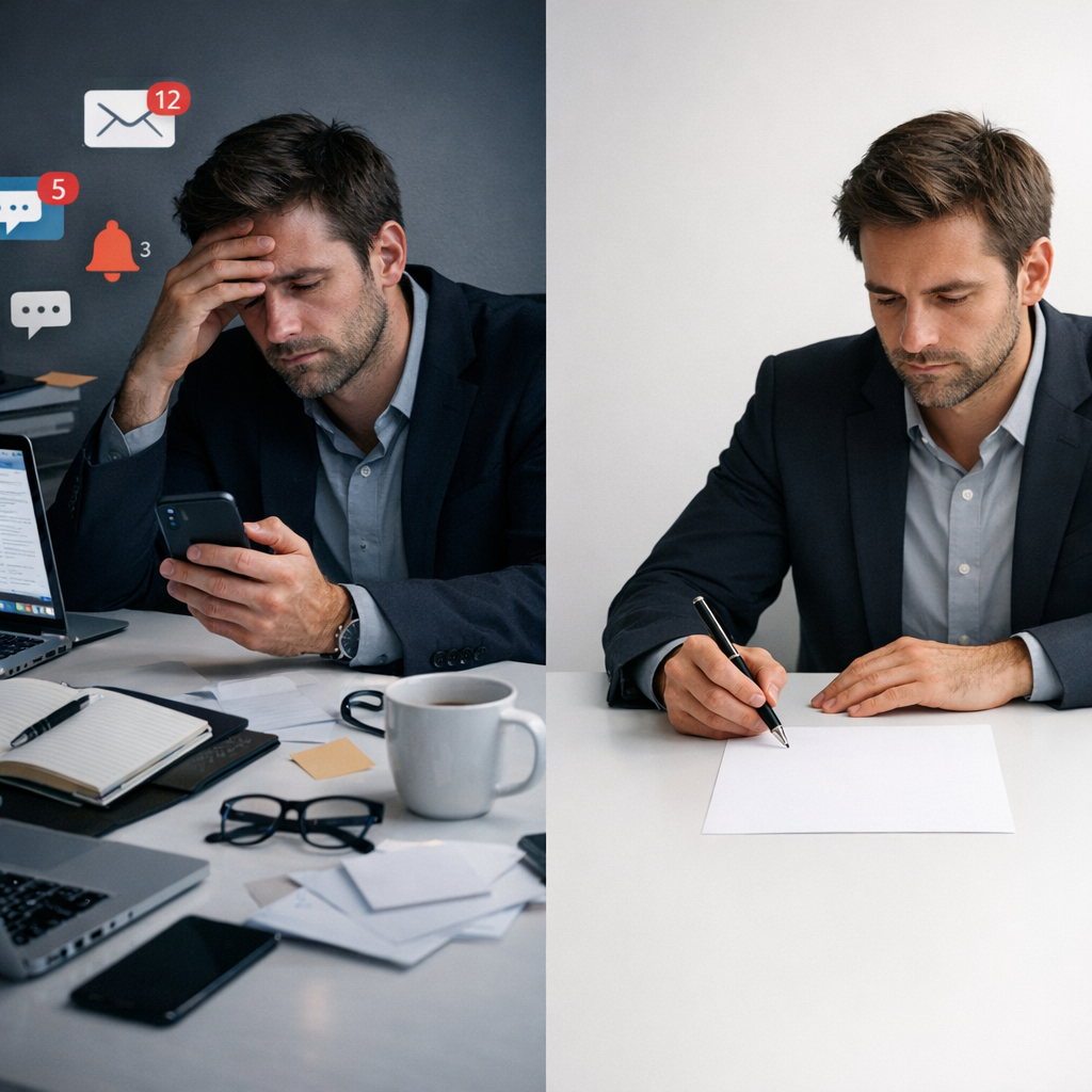 Техника одного листа для предпринимателя. Изображение сгенерировано нейросетью