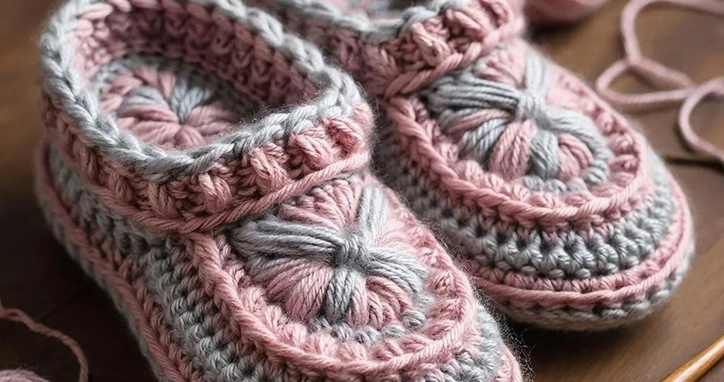 Вязаные тапочки крючком, пошаговая инструкция для начинающих