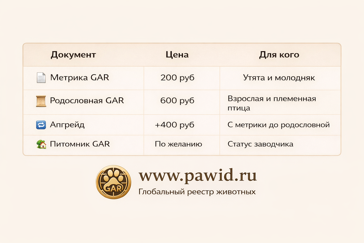 Метрика — даёт начало. Родословная — создаёт племя. Питомник — формирует имя.