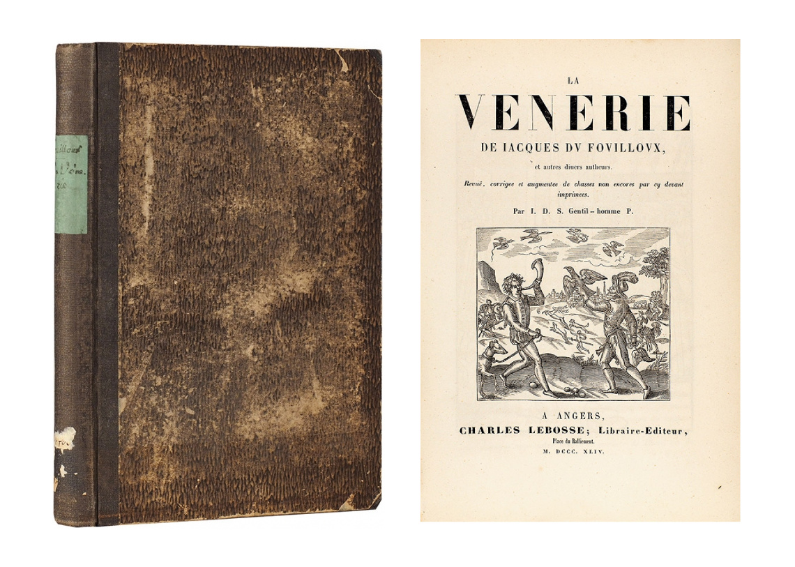 Книга Жака дю Фуйю «Искусство охоты», переиздание 1844 года (фотография из интернета)
