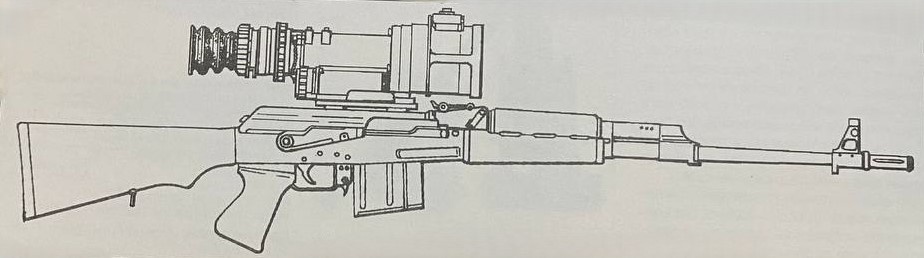 Винтовка М76 с пассивным ночным оптическим устройством.