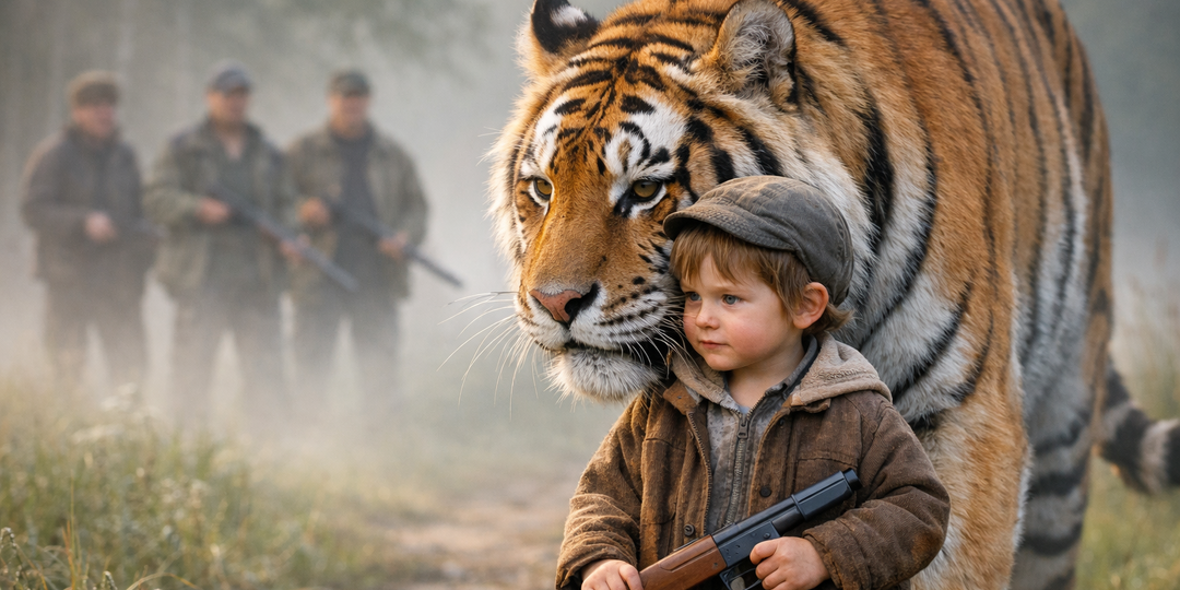 Тигрица вышла из тайги и вывела к людям мальчика, потерявшегося в лесу.