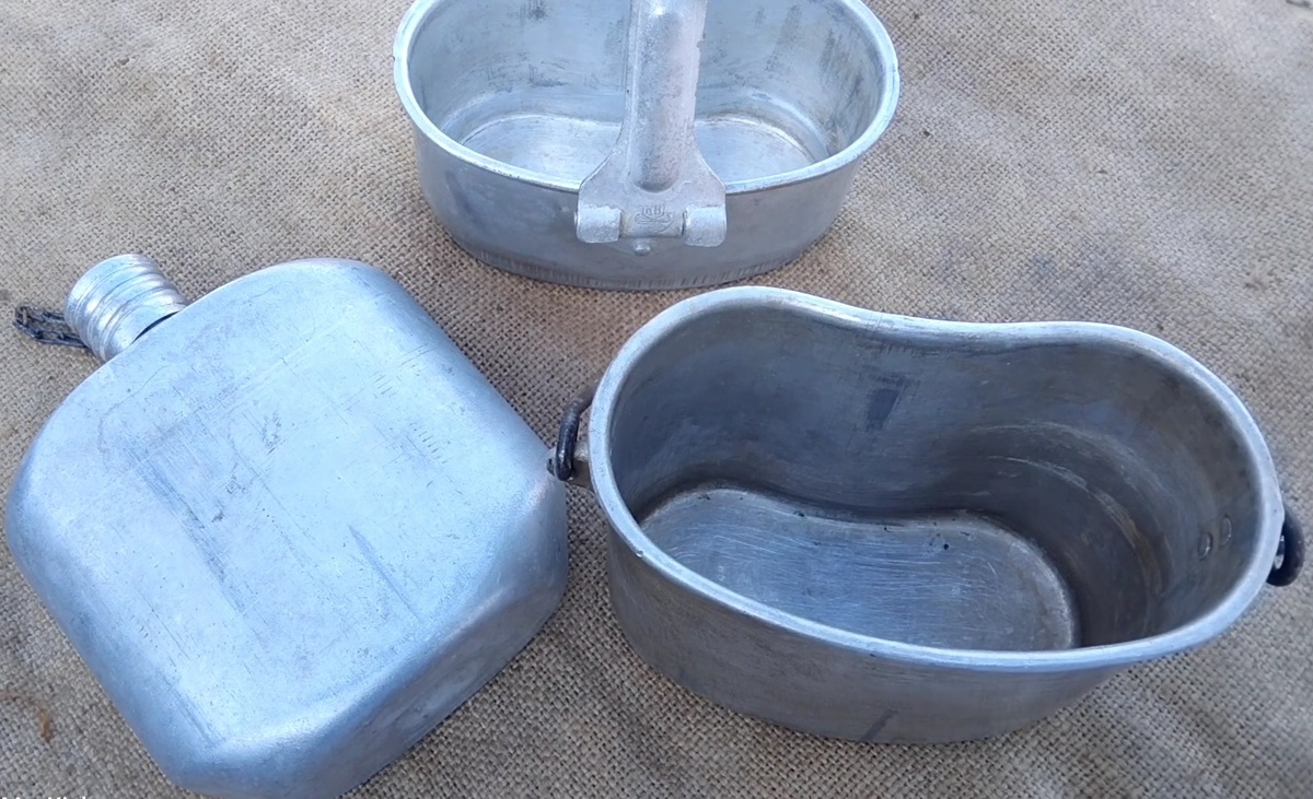 Котелок с крышкой и фляга СССР / откр. ист.