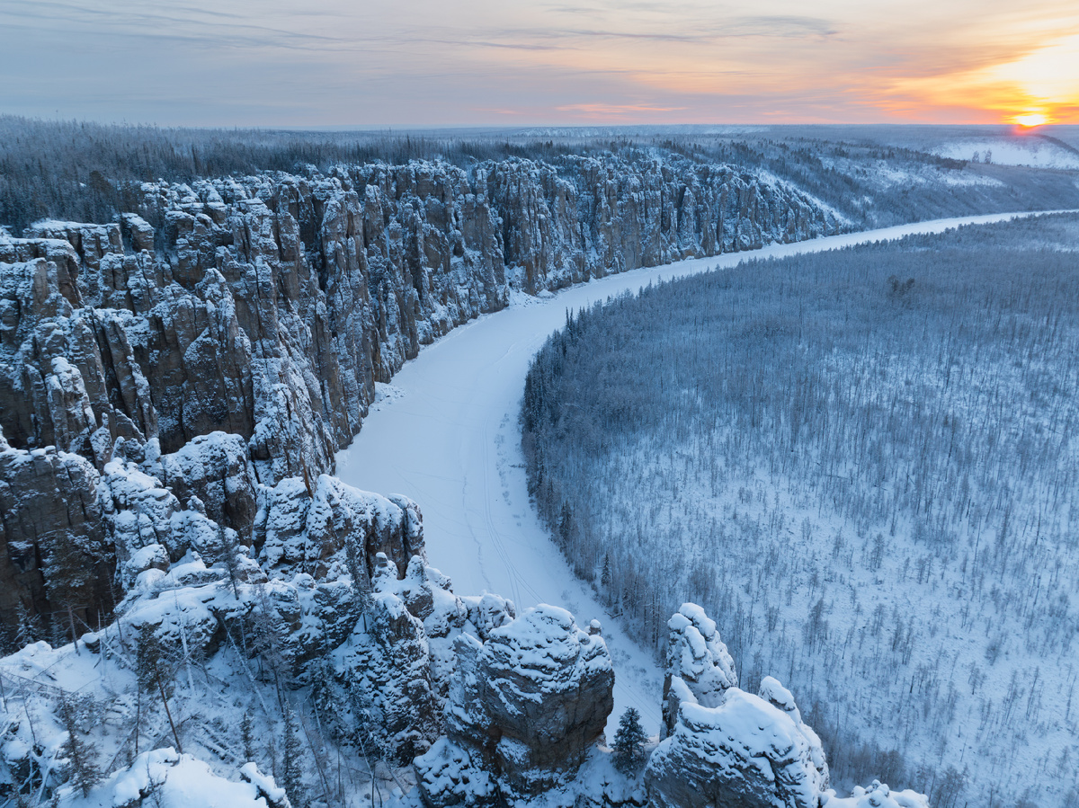 Якутское бескрайнее еловое «море». Главное лишь добраться.
