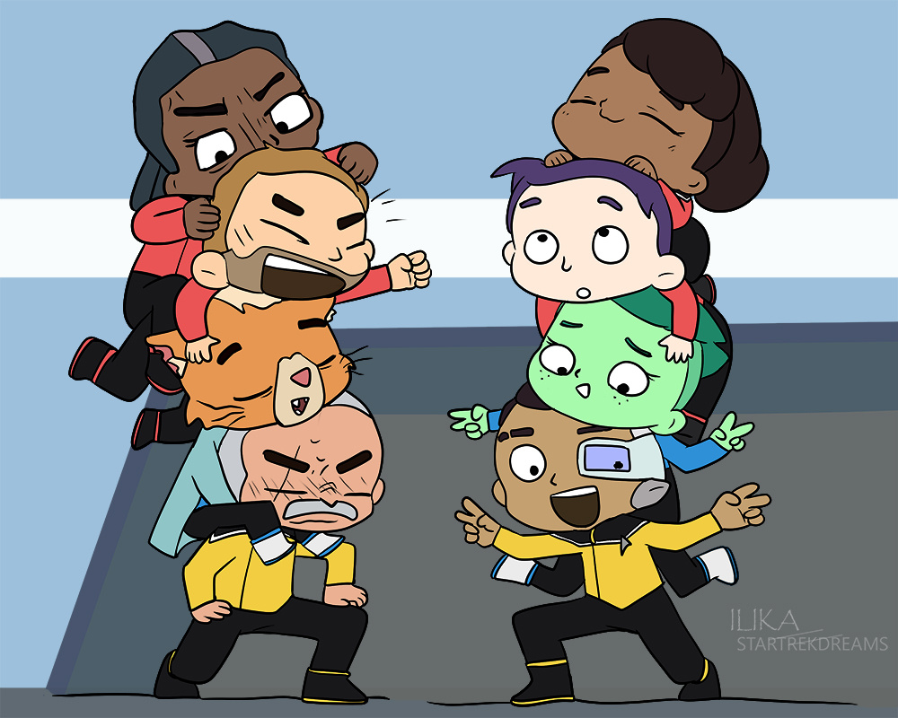 Рисунок автора. Персонажи сериала Звездный Путь: Нижние палубы