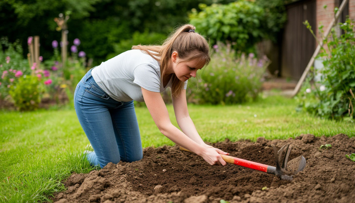 Света в огороде на клумбе
