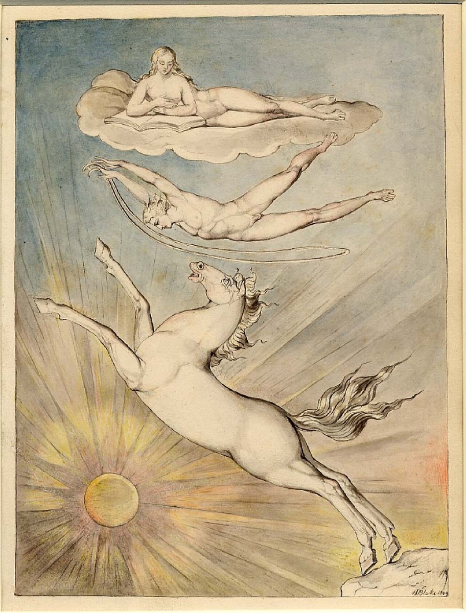 Illustrations of angels / visionary sketches by Blake