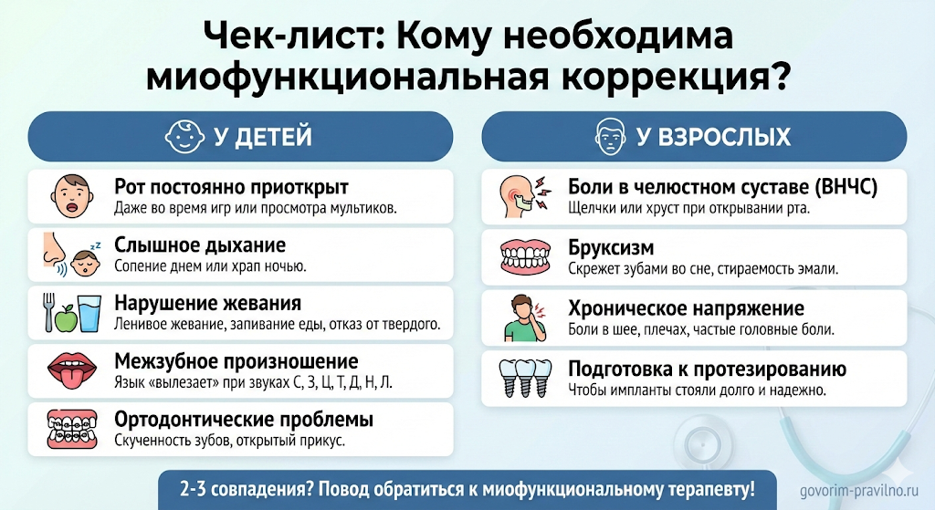 Чек-лист: кому необходима коррекция