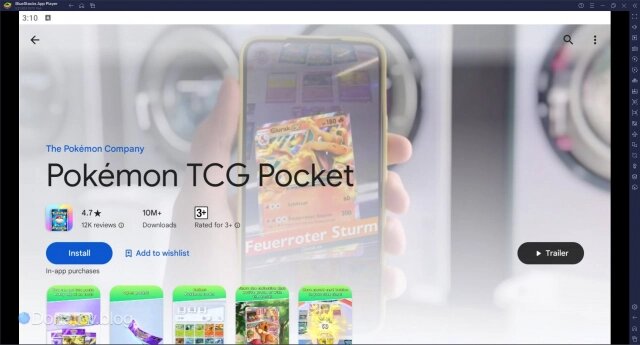    Страница Pokemon TCG Pocket в Google Play