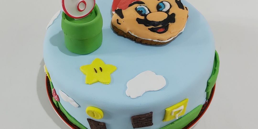 Торт с Марио | как оформить торт с персонажем Super Mario