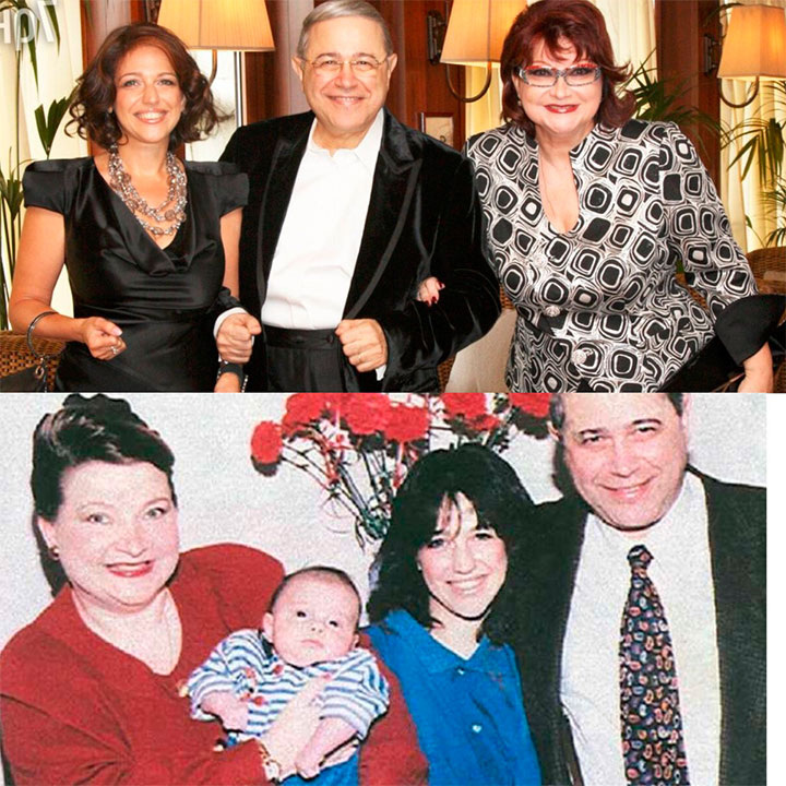 Елена Степаненко с падчерецей Викториной и Петросяном