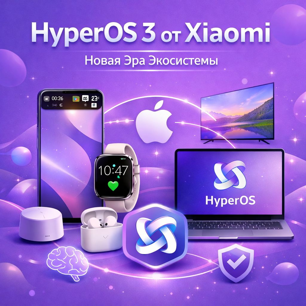 HyperOS 3 от Xiaomi: эволюция экосистемы, новый интерфейс и глубокая интеграция с Apple
