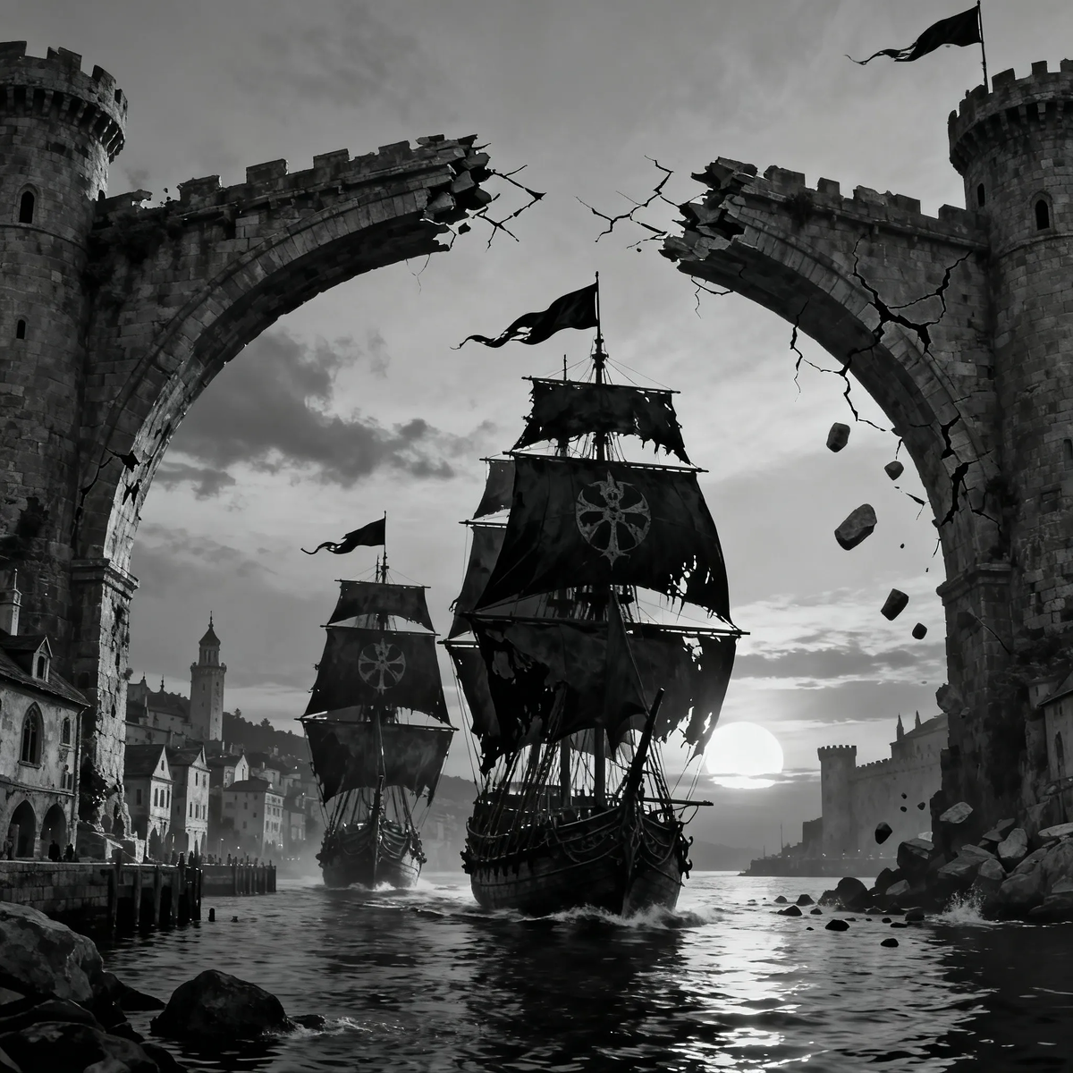 Корабли из дальнего странствия входят в гавань.