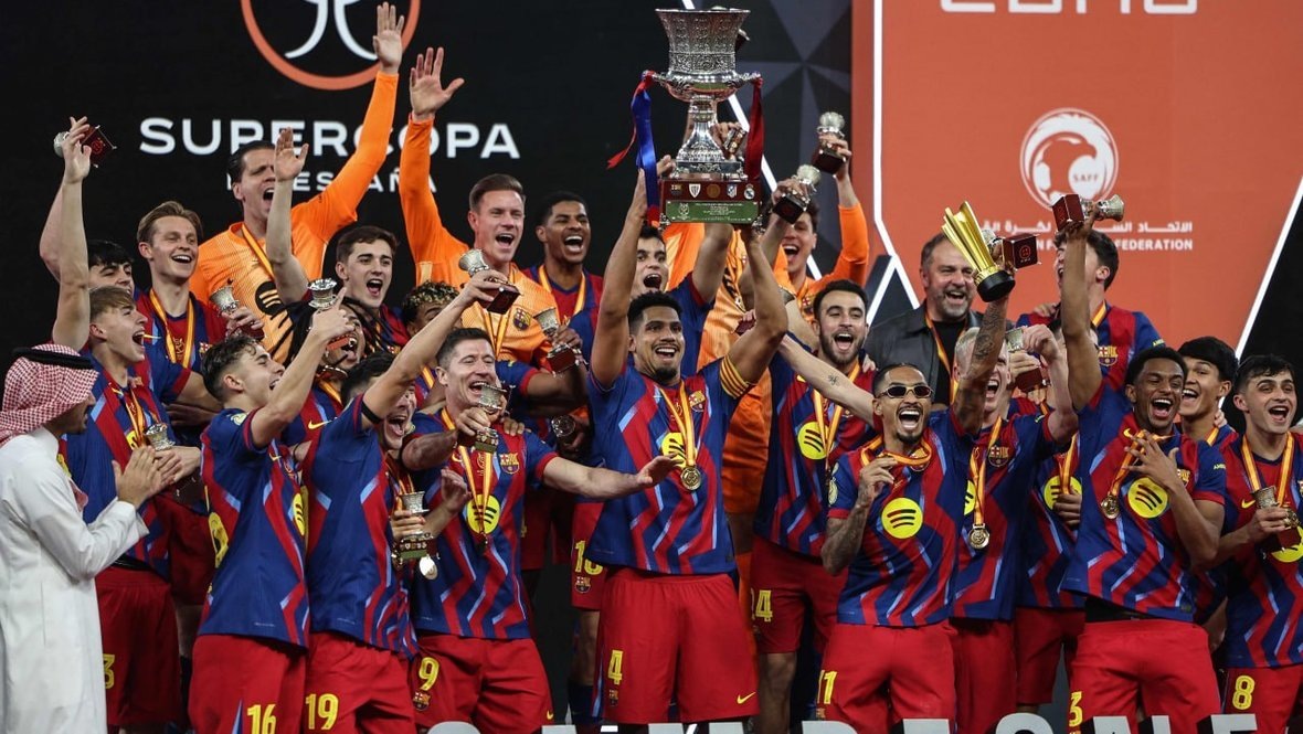    Футболисты «Барселоны». AFP