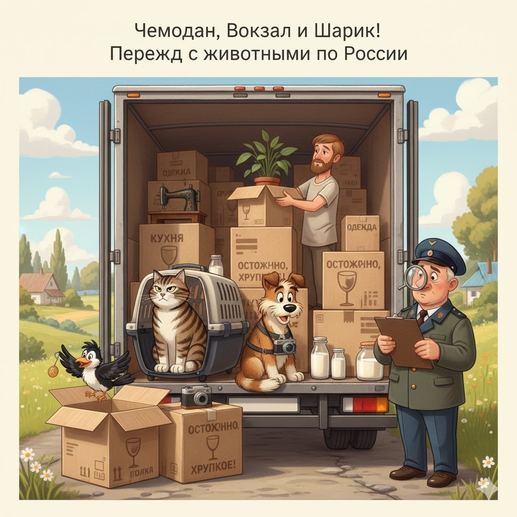 Даже самый самостоятельный кот и активный пес волнуются при переезде, поэтому подготовка — это залог мира в семье.