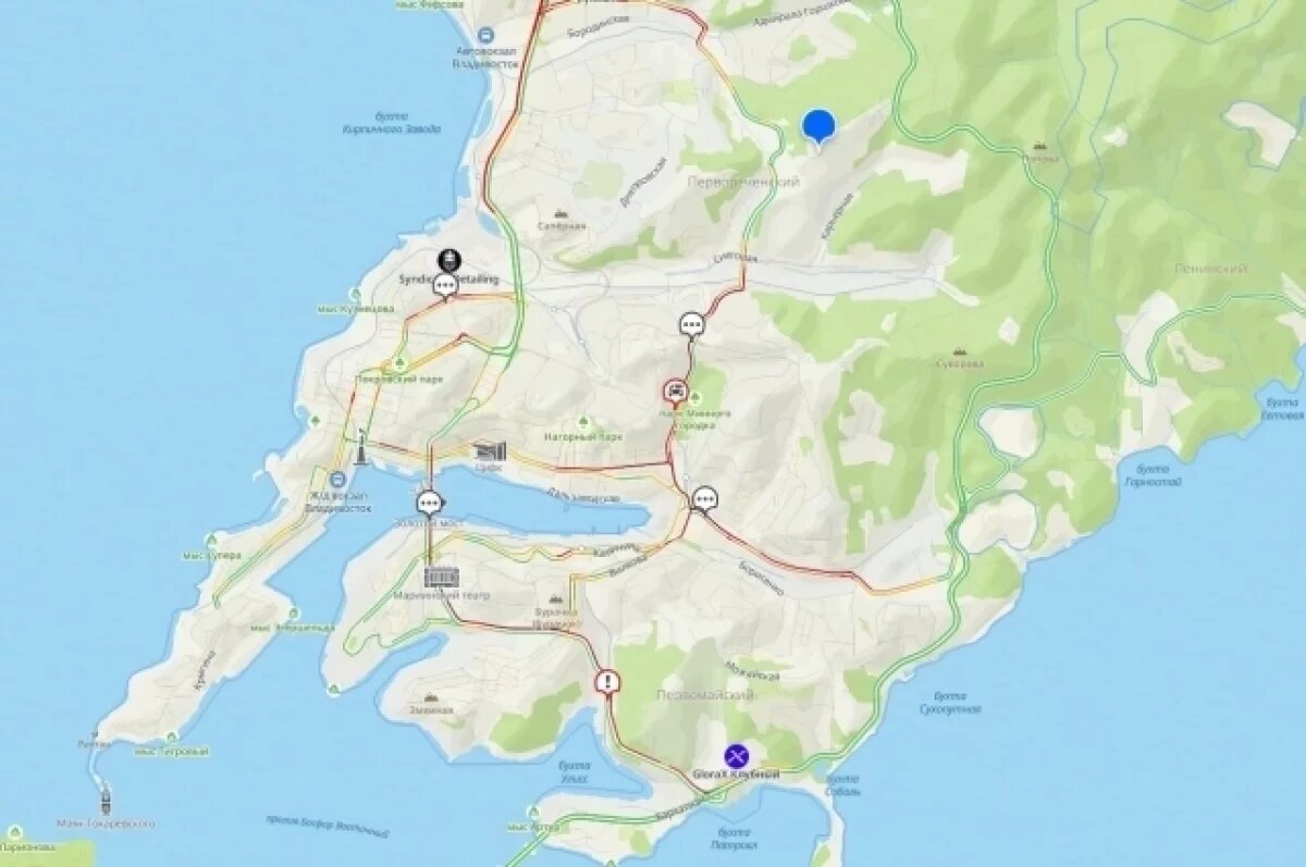    Владивосток встретил первый рабочий день года 10-балльными пробками