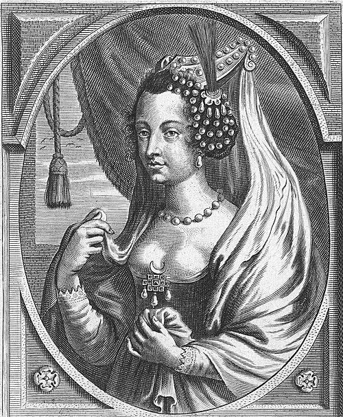 Изображение Турхан-султан на гравюре фламандского художника Питера де Йоде-младшего, около 1640—1660 годов