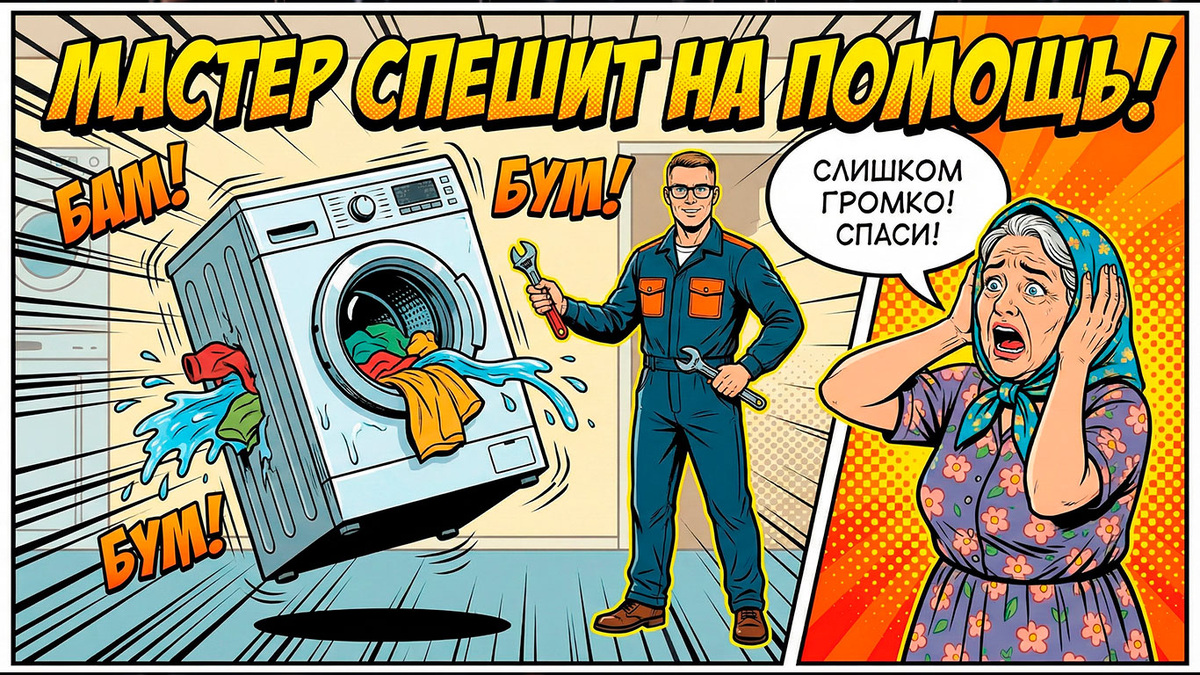 стиралка пытается сбежать?