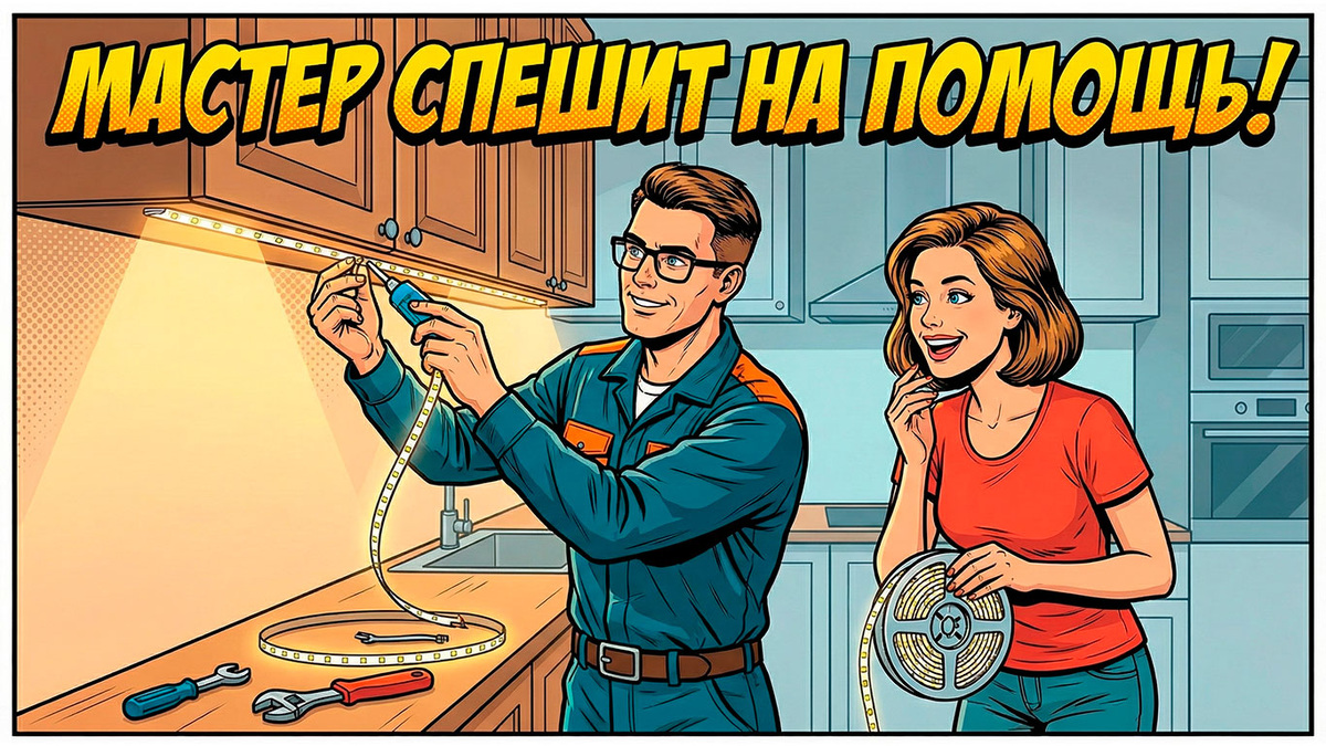 Освещаем кухню светодиодной лентой