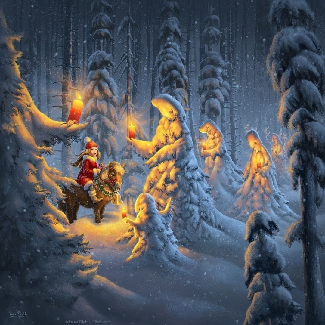 "Winter's Procession"/"Зимнее шествие"
Цикл "Fairy Tale"/"Сказка" Источник изображения : vk.com›album-20637220_306073788