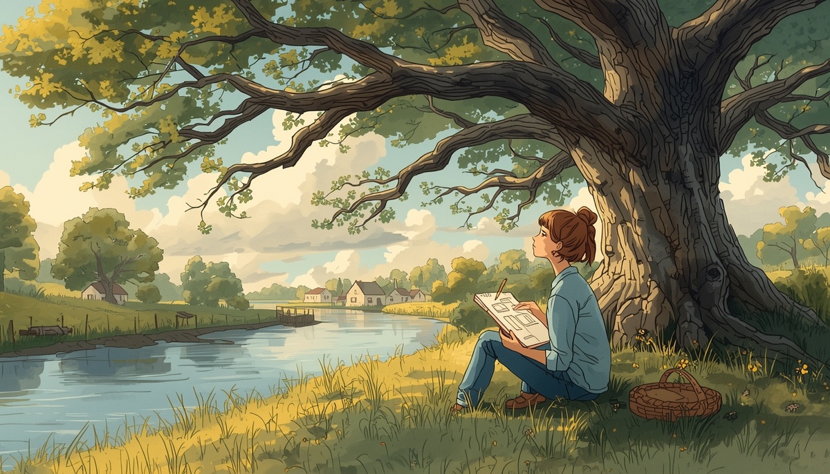 Она знала каждую трещинку на стенах старых домов, каждый изгиб речки Синей. Изображение сгенерировано ИИ