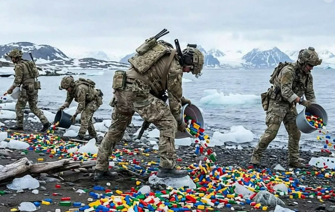 Датские войска готовят берега Гренландии к вторжению американцев. Лего