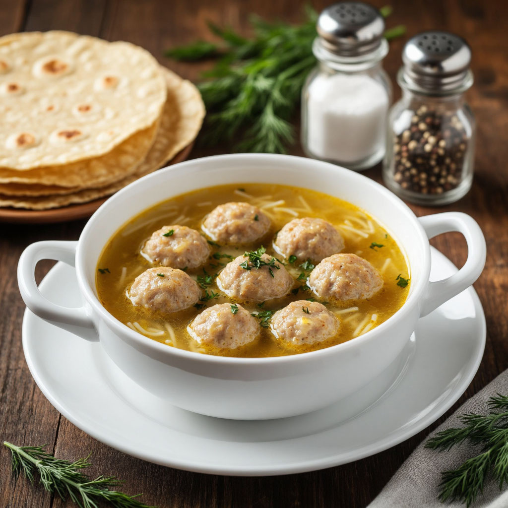 Суп с фрикадельками и вермишелью — сытный обед за полчаса! 🍲