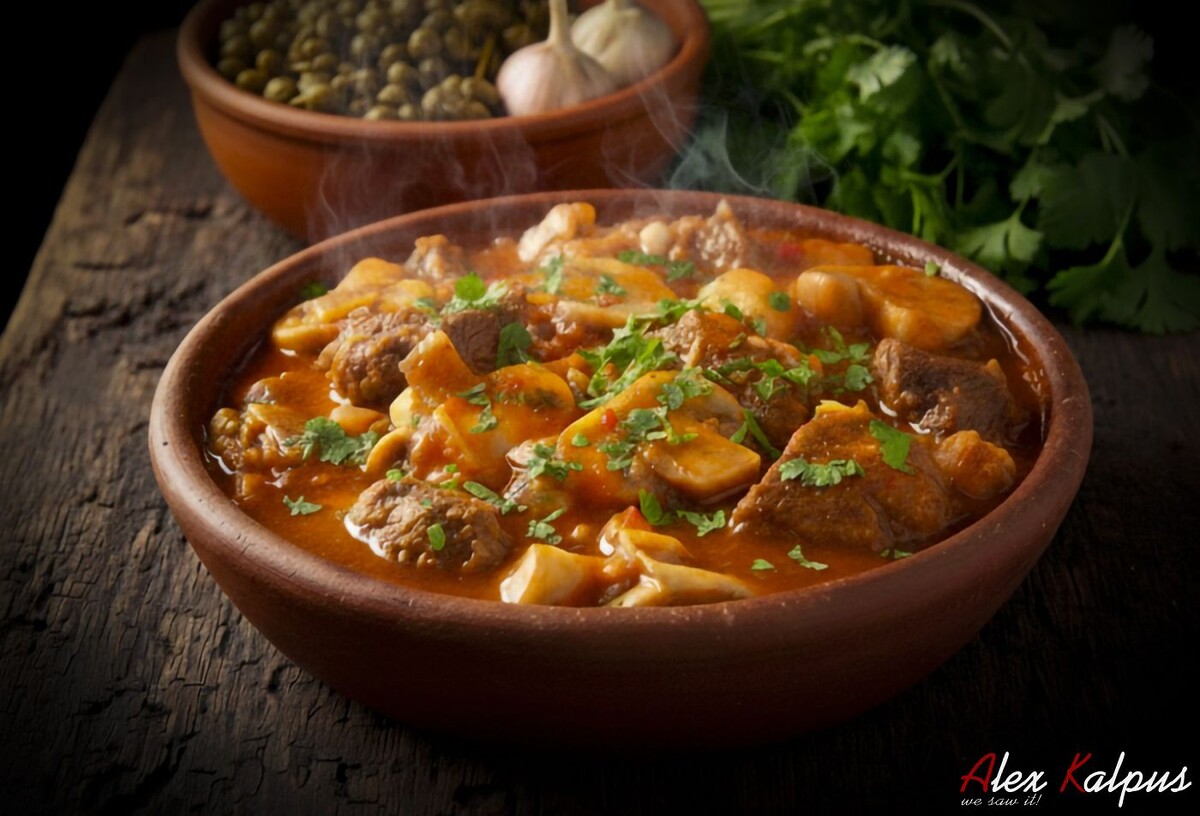 Чашушули из свинины с грибами и мегрельской аджикой: огненное рагу из западной Грузии