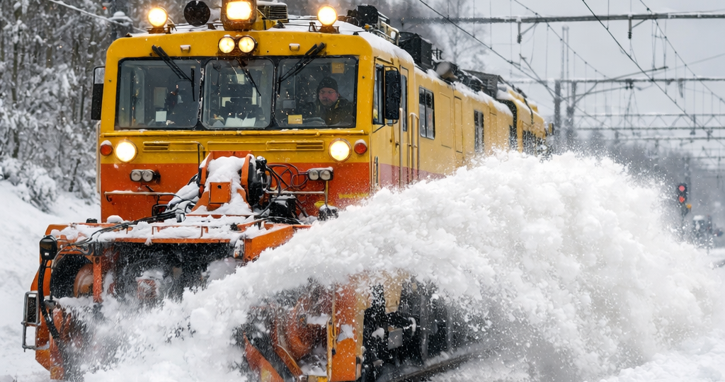 Как железные дороги России справляются со снегом и льдом зимой