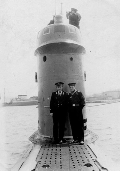 Подводная лодка М-351 проекта А615 в море. Апрель 1962 года