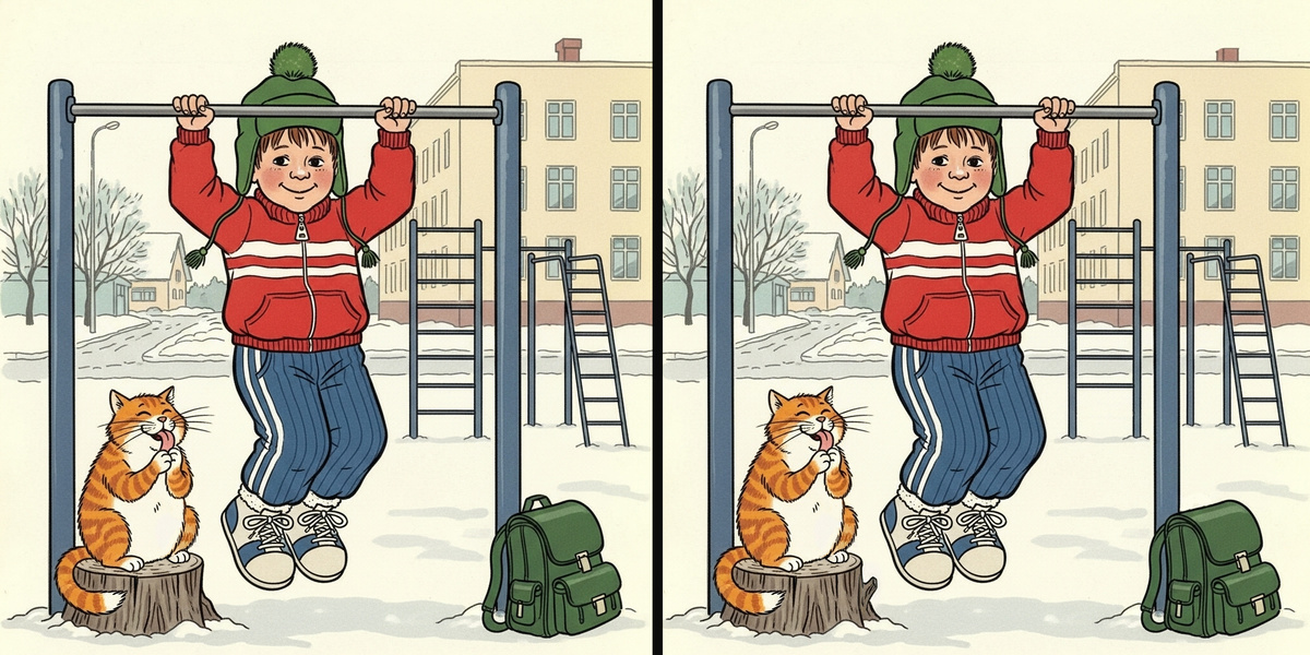 Турник. Найдите отличия