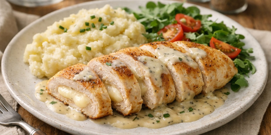 Куриное филе, фаршированное моцареллой: пошаговый рецепт