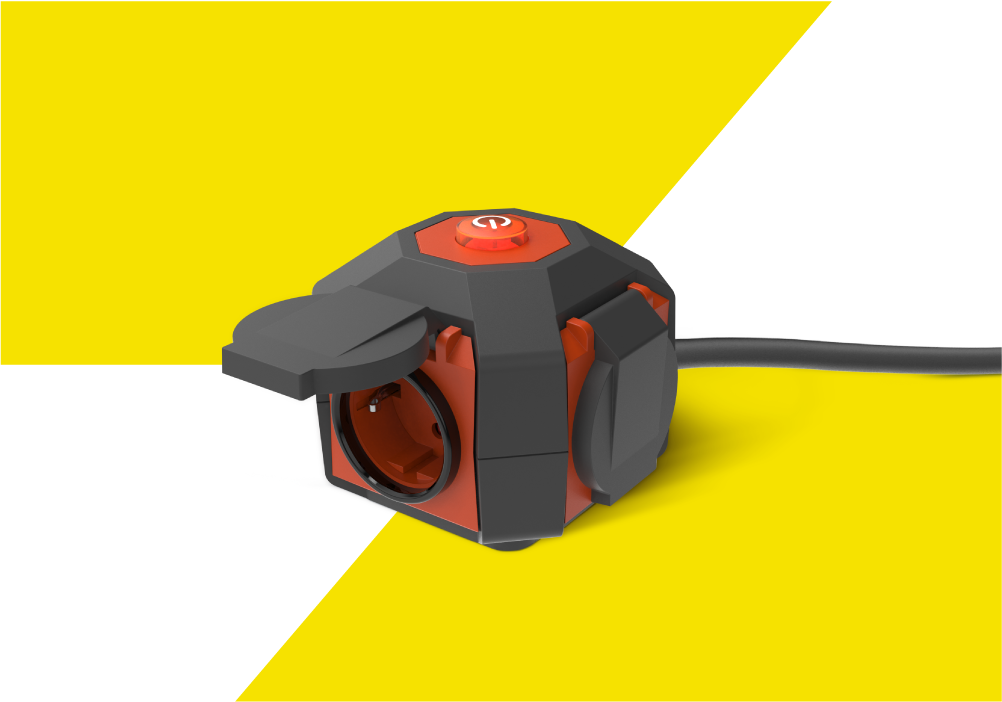 Удлинитель на магните IP44 — для подключения мощного промышленного оборудования
