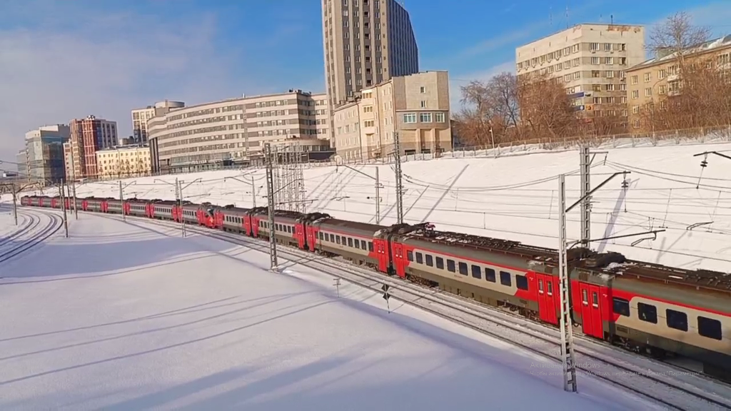    Скриншот видео ТГ-канал Новосибирские железные дороги
