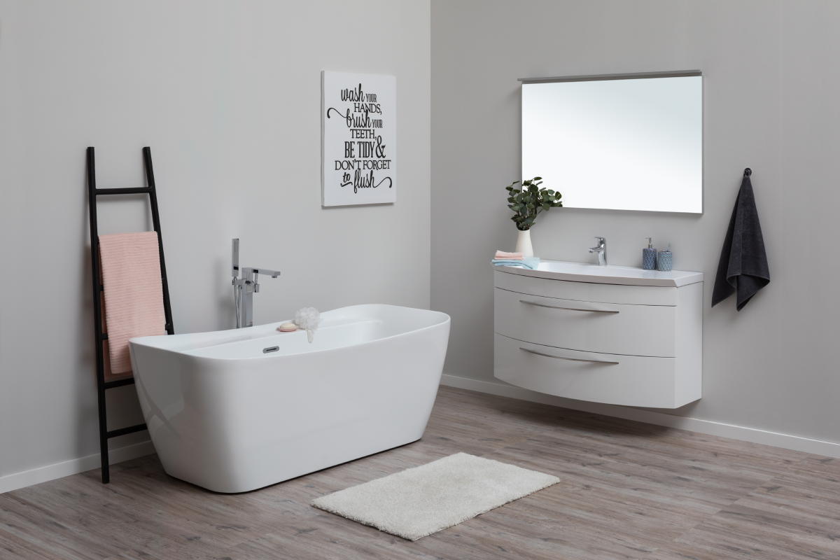 Тумба с раковиной De Aqua Лонг 120 белый в Москве