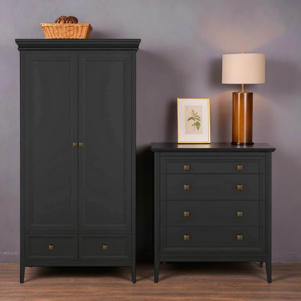 Шкаф 2 двери черный T802BL