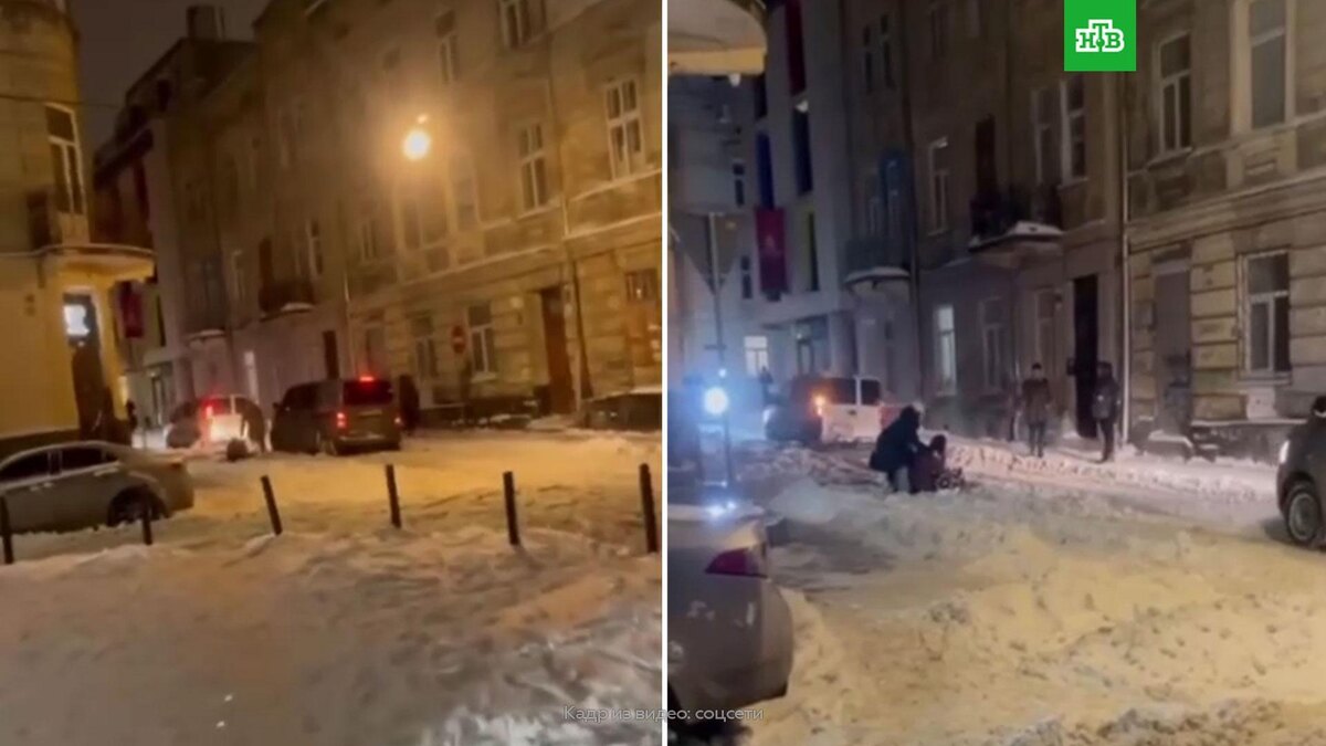    Украинский военком швырнул в сугроб рыдающую девушку насильно мобилизованного