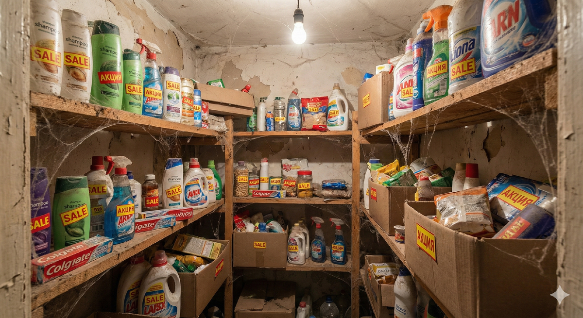 У моей мамы была и такая кладовка, и такой синдром:) 