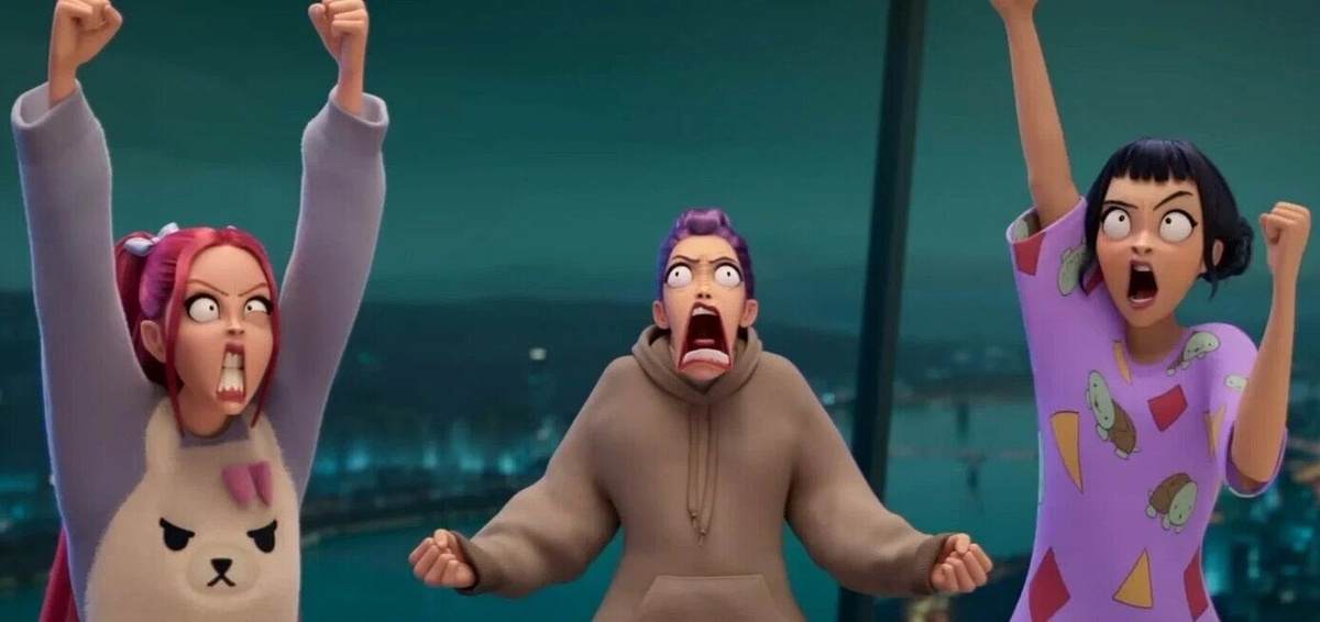 кадр из мультфильма «Кей-поп-охотниц на демонов»